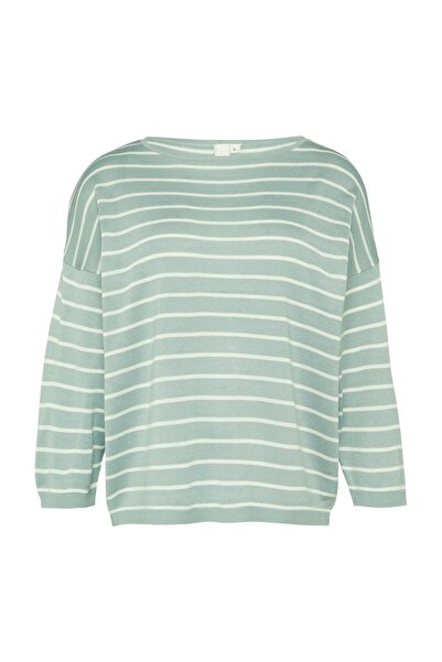 QS by s.Oliver Kötött pulóver badwing ujjakkal és csíkokkal