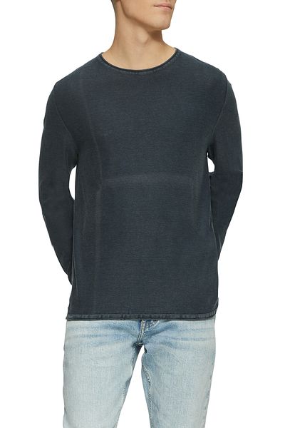 QS by s.Oliver Gewaschener Strickpullover mit Rollsaum