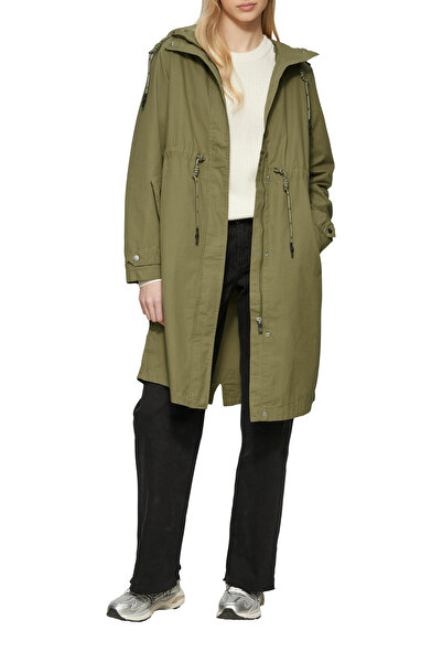 QS by s.Oliver Parka s kapucí a stahovací šňůrkou v pase z bavlny