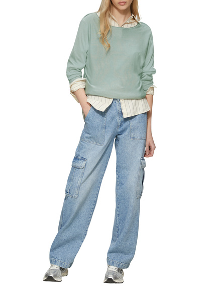 QS by s.Oliver Πουλόβερ πουλόβερ με λεπτή πλέξη βισκόζης