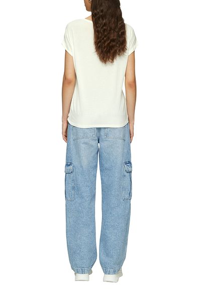 QS by s.Oliver Loose-Fit-T-Shirt mit Umlegekragen
