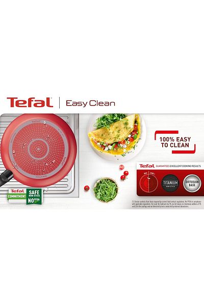 TEFAL Frypan 24 cm | Easy Clean | Aluminium | Non stick coating | Thermo signal heat indicator | B5720453