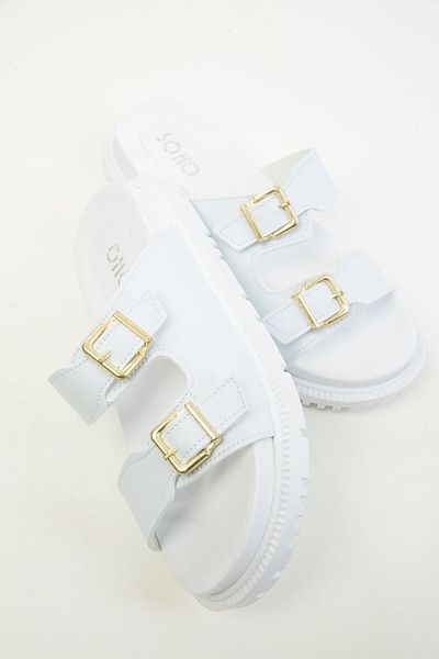 SOHO Weißer Damen-Slipper 19193