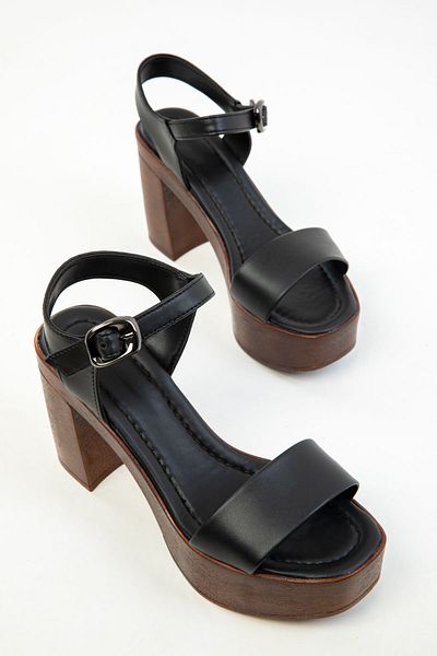 SOHO Schwarze klassische Damenschuhe mit Absatz 20329