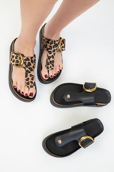 SOHO Damen-Hausschuhe mit Leopardenmuster – 20348