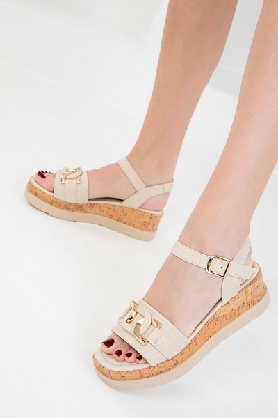 SOHO Beige Women's Sandals 20326