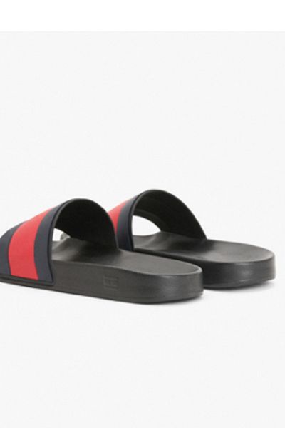 Tommy Hilfiger Fm0fm04263bds Μαύρες ανδρικές παντόφλες