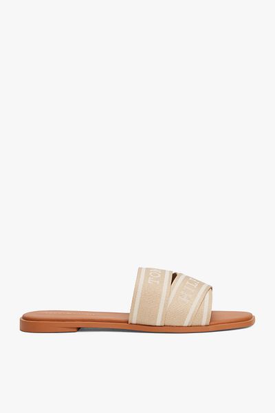 Tommy Hilfiger Webbing Mule - Pohodlný strih topánok na nízkom podpätku