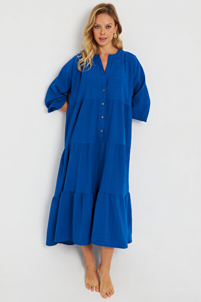 Cool & Modest Women's Saks Loose Midi Dress Mq982