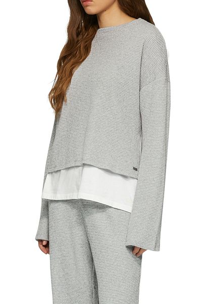 QS by s.Oliver Glitter Effect Piqlé Sweatshirt