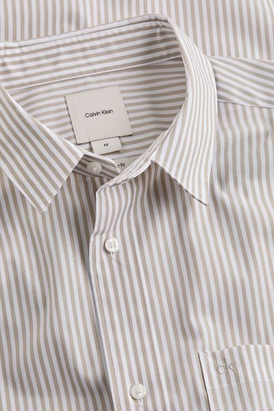 Calvin Klein POPLIN PRUŽOVÁ L/S KOŠILE