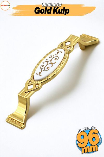 Badem10 Palmira (96MM - 9.6CM) Ramuri de masă din metal auriu