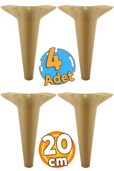 Badem10 Aspen Mobilier de lux Canapea Fotoliu Unitate TV Consolă Picior Picioare 20 Cm (4 BUC.)