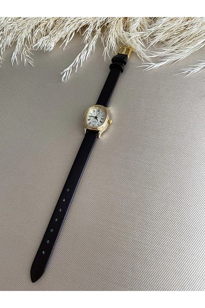 QUARTZ Retro Minimal Vintage Leather Cord Women's Wristwatch