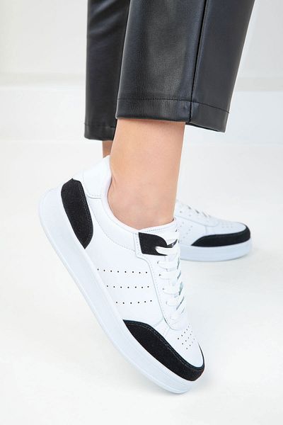 SOHO White-Black Women's Sneakers 20359