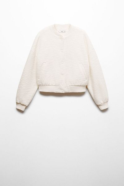 MANGO Man Hooded knit sweatshirt