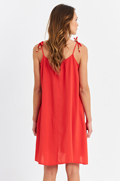 Cool & Sexy Women's Red Buttoned Mini Dress Pc20655