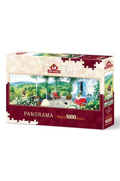 Art Puzzle Guests on the Patio 1000 Pieces Panorama