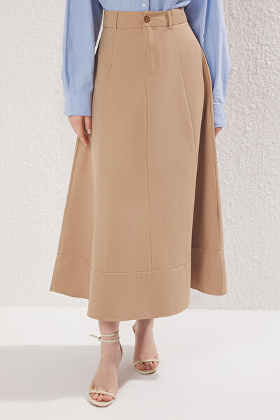 Trendyol Modest Woven Skirt - Camel Tctss25Ee00007