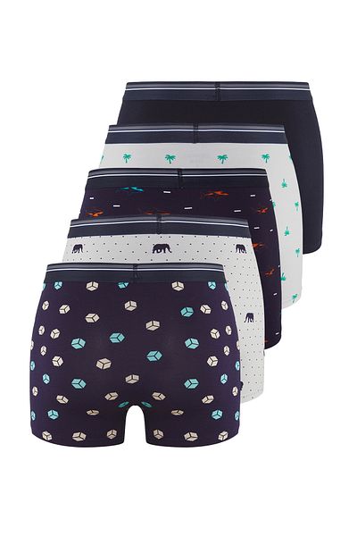 Trendyol Collection Μπόξερ με 5 χρώματα, απλό ελαστικό βαμβάκι TMNSS25BX00003