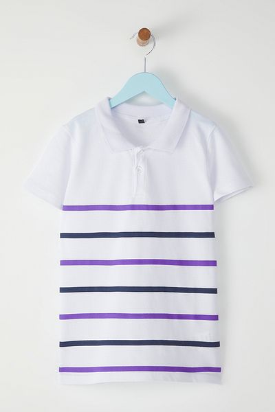 TRENDYOLKIDS Chlapecké pletené tričko Ecru Color Block Tkdss25Ts00079