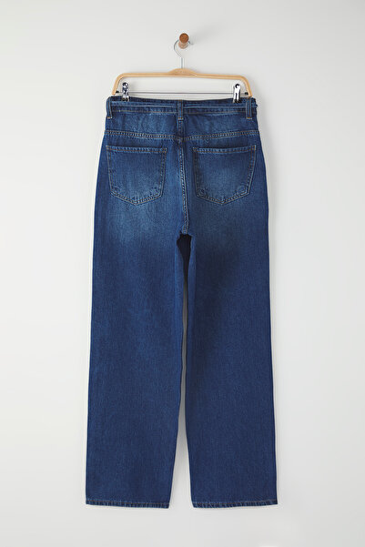 Trendyol Collection Medium Blue Baggy Fit Jeans Loose Denim Trouserstmnss25Je00002