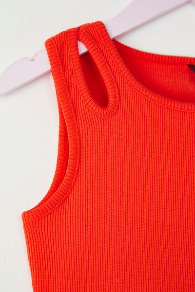TRENDYOLKIDS Coral normál sima kötött ruha TKDSS25EL00061