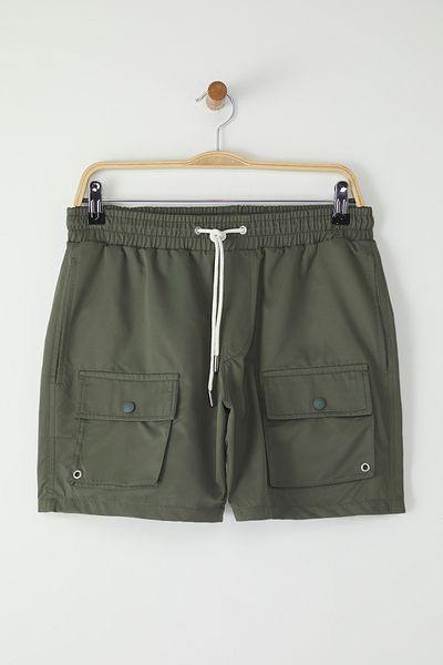 Trendyol Collection Khakifarbene Standard-Badeshorts – TMNSS25DS00009