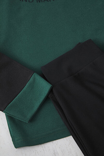 Trendyol Collection Green Printed Men's Knitted Pajamas Set - Tedaw25Pt00002