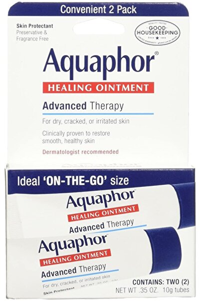 Aquaphor مرهم علاجي للبشرة، علاج متقدم، 0.35 أونصة (عبوة من قطعتين)