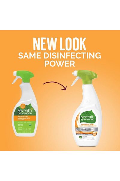 Seventh Generation 22810CT منظف نباتي متعدد الأسطح زجاجة رذاذ 26 أونصة 8/كرتون