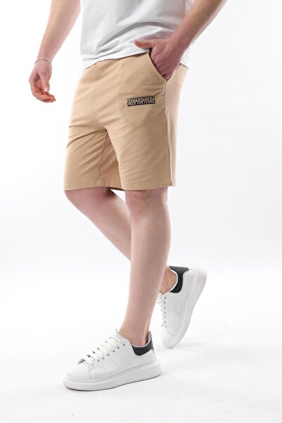 Madmext Ανδρικό σορτς Κάπρι σε μπεζ στάμπα 5487