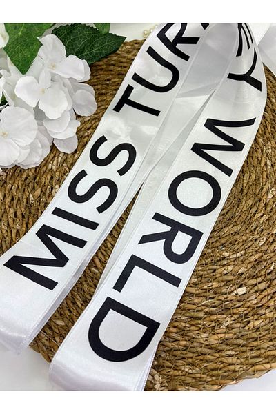 imzatasarım Miss Turkey World Miss Universe Ribbon (2 Meters)