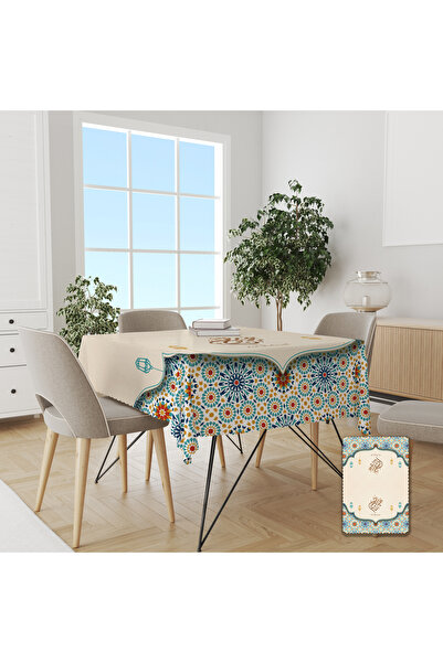 yok yok evim eve dair her şey مفرش طاولة بتفاصيل من البلاط بتصميم رمضان