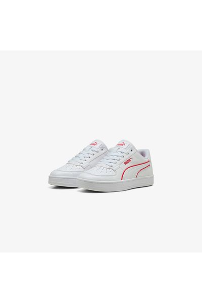 Puma Caven 2.0 Piping Jr - Unisex White and Red Sneakers