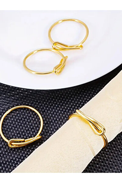 Menar Tasarım Infinity Symbol Metal Napkin Ring 6-Piece Design Napkin Ring