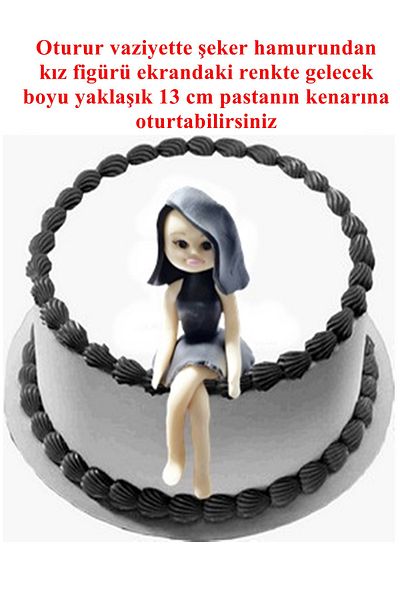Pasta9 Girl Sitting from Sugar Dough Model Cake Figure the Color and Shape You See on Display Will Come