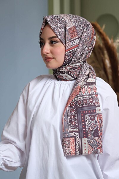 AFVENTE Paisley Desen Kırmızı Pamuk Şal