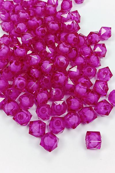 STUMBANNG Cube Bead Internally Beaded Bracelet Bag Bead 10 mm 50 Gr Purple - Bnc451