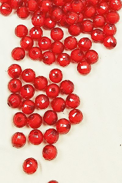 STUMBANNG World Bead Internally Beaded Bracelet Bag Bead 10 mm 50 Gr Red - Bnc466