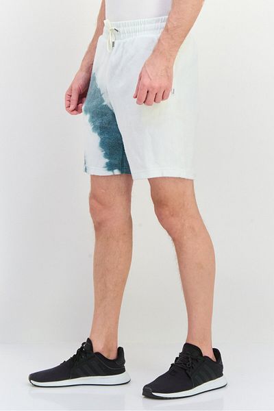 Feat Men Tie Dye Basic Shorts, White