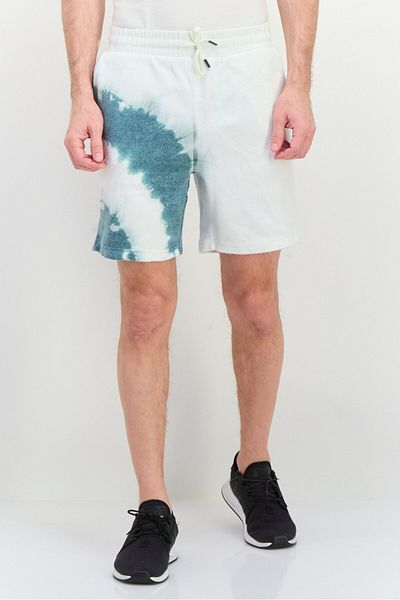 Feat Men Tie Dye Basic Shorts, White