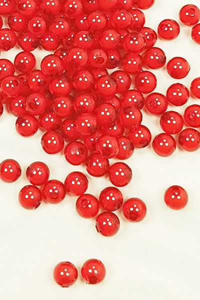 STUMBANNG Round Bead Beaded Inside Bracelet Bag Bead 8 mm 50 Gr Red - Bnc473
