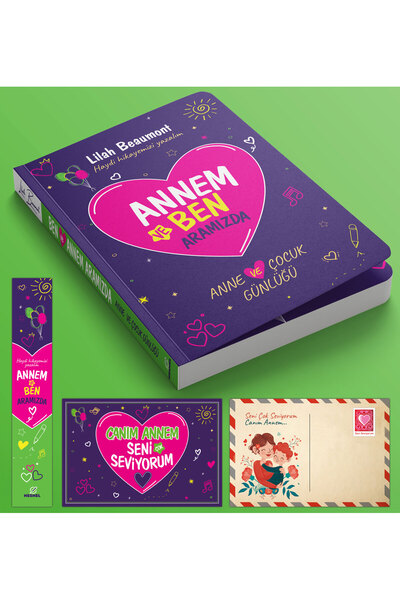 nesnel yayınlar Annem ve Ben & Babam ve Ben - Anne - Baba ve Çocuk Günlüğü - Ayraç Kartpostal