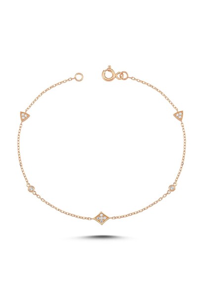 LEA's PIRLANTA 0.11 Karat Pırlanta Zincirli Bileklik