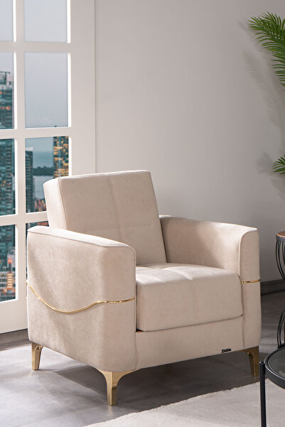 Kilim Mobilya Vogel Yüksek Ayaklı Berjer Krem