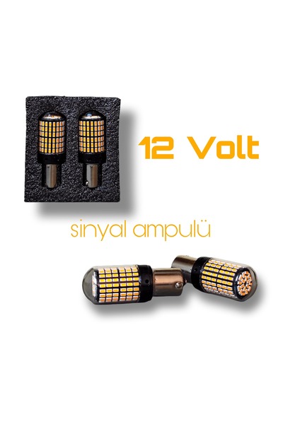 Özgü Otomotiv Tiger Marketing Turuncu Led Sinyal Ampulü 144 Ledli Amber Led 9...