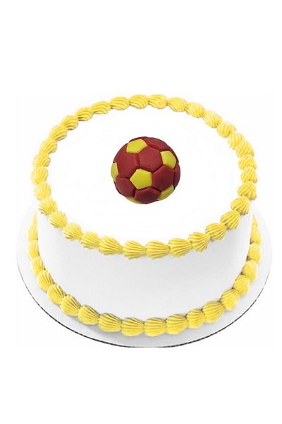 Pasta9 Red/Yellow 5-6 cm Size Football Ball Comes Back from Dough 1 Pc