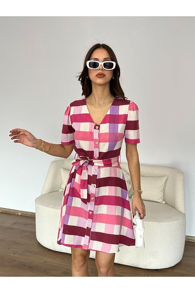 Nesil Μίνι φόρεμα καρό Gabardine