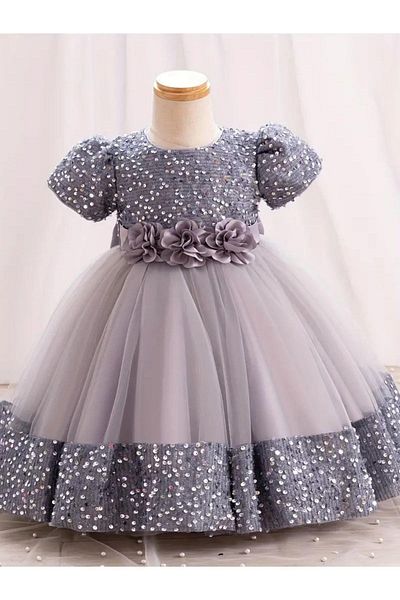 Mashotrend Dharma Flower Model Children's Evening Dress - Show Dress - Birthday Outfit Prom Dress Graduation Dress